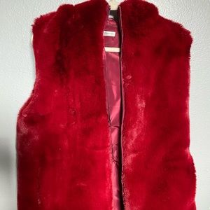 Neiman Marcus Faux fur reversible vest